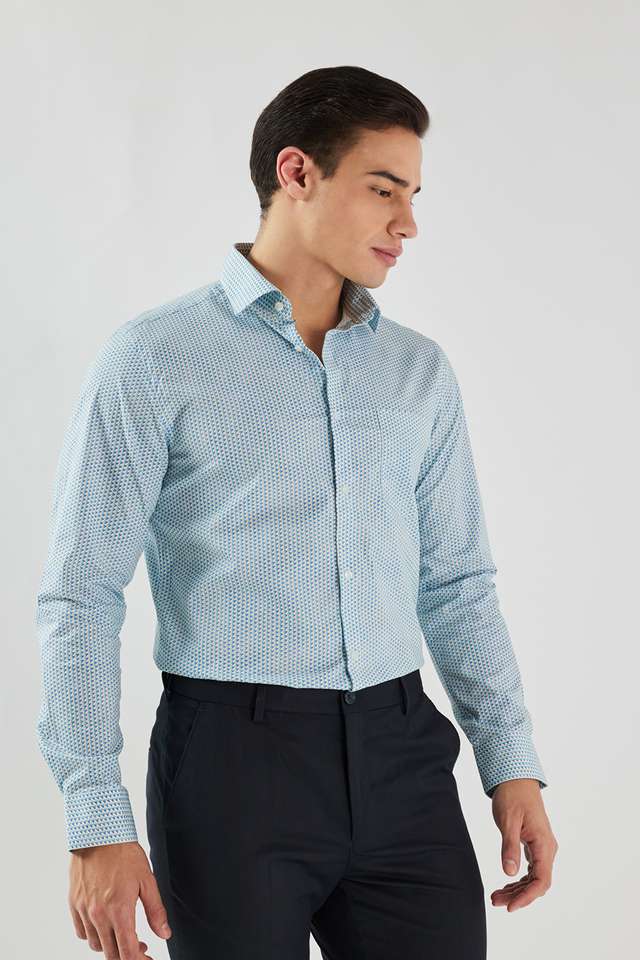 Printed-Cotton-Blend-I-Fit-Men-s-Formal-Wear-Shirt
