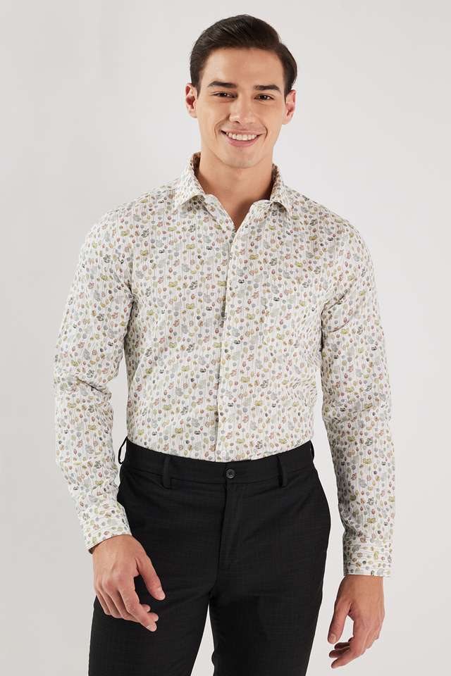 Printed-Cotton-Blend-I-Fit-Men-s-Formal-Wear-Shirt