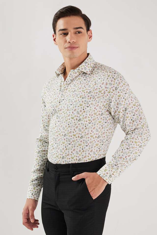 Printed-Cotton-Blend-I-Fit-Men-s-Formal-Wear-Shirt