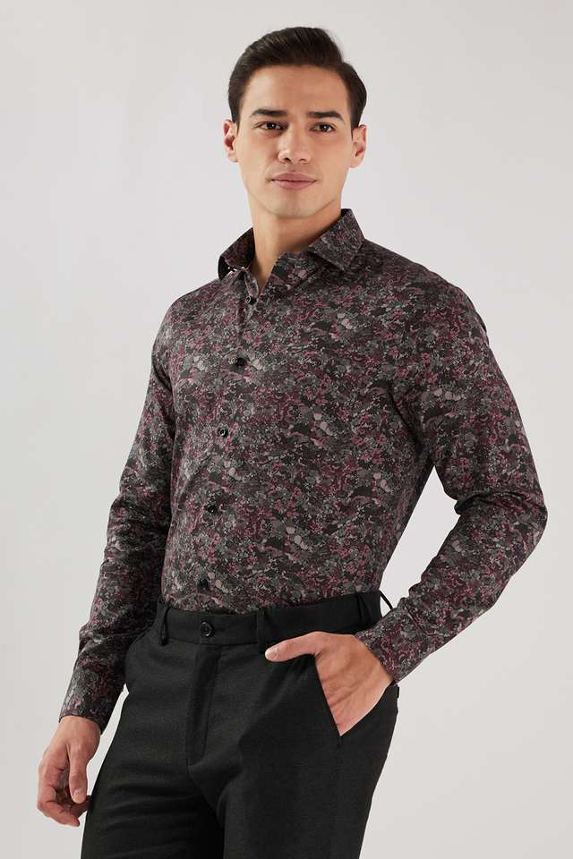 Printed-Cotton-Blend-I-Fit-Men-s-Formal-Wear-Shirt