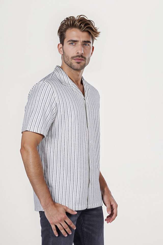 Solid-Cotton-Blend-Regular-Fit-Men-s-Casual-Wear-Shirt