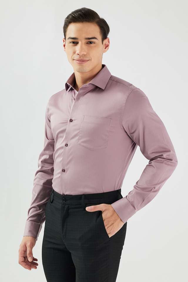 Solid-Satin-Stretch-I-Fit-Men-s-Formal-Wear-Shirt