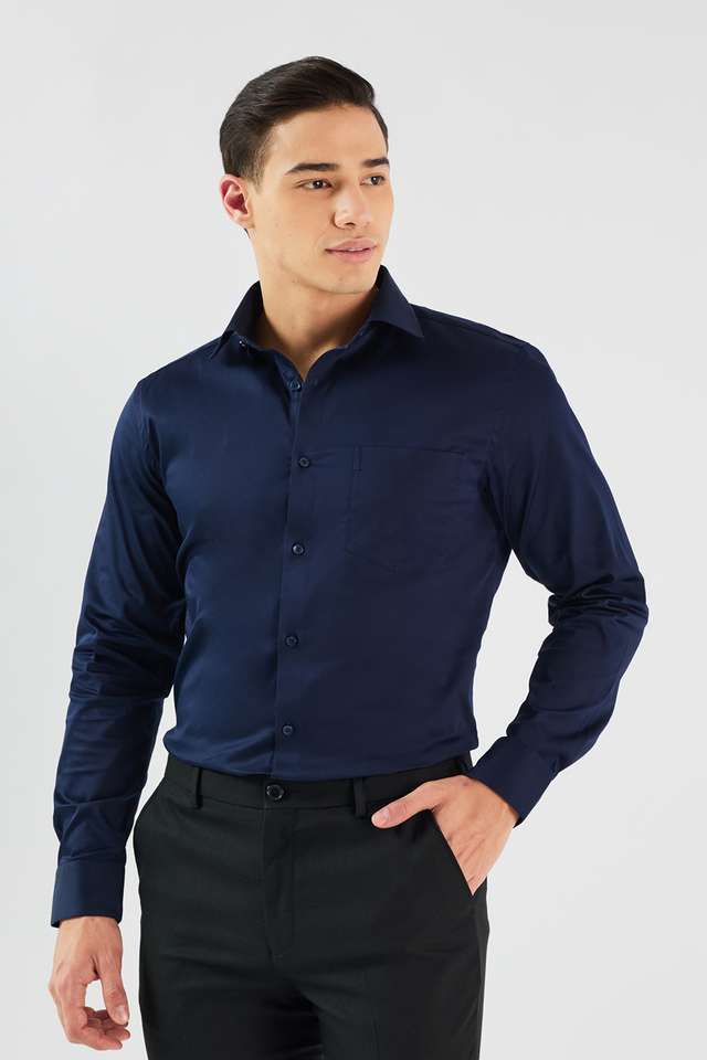Solid-Satin-Stretch-I-Fit-Men-s-Formal-Wear-Shirt