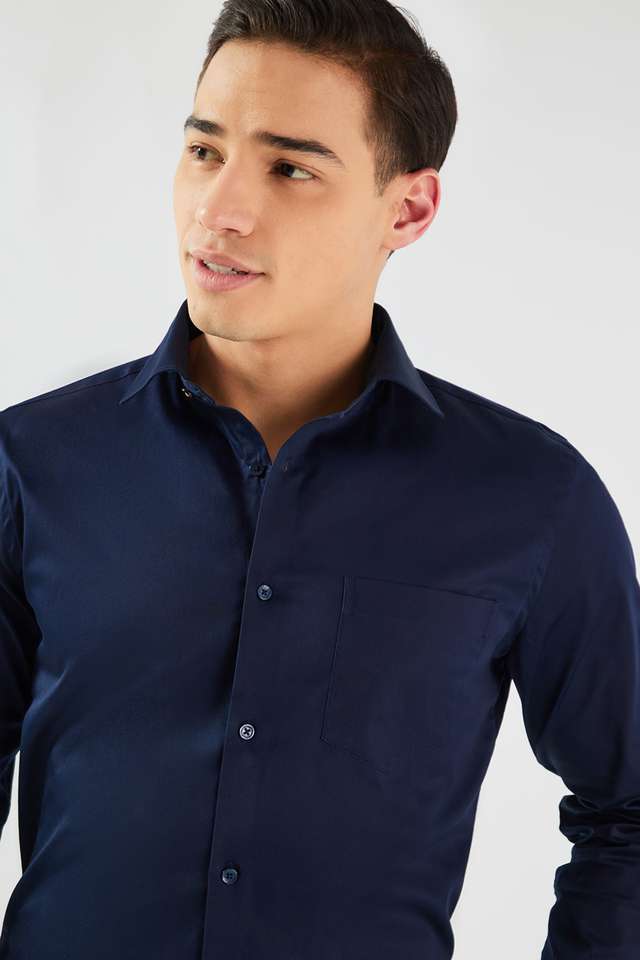 Solid-Satin-Stretch-I-Fit-Men-s-Formal-Wear-Shirt