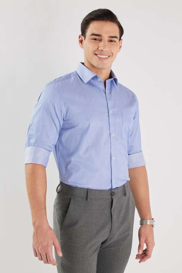 Solid-Cotton-I-Fit-Men-s-Formal-Wear-Shirt