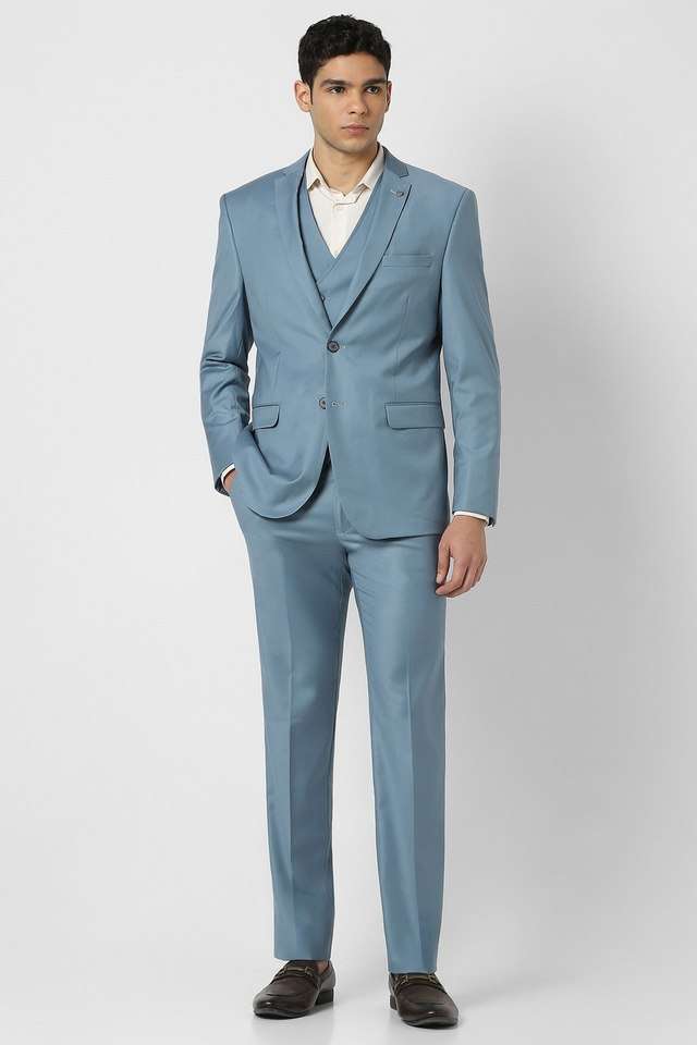 Solid-Blended-Fabric-Slim-Fit-Men-s-Formal-Wear-Suit