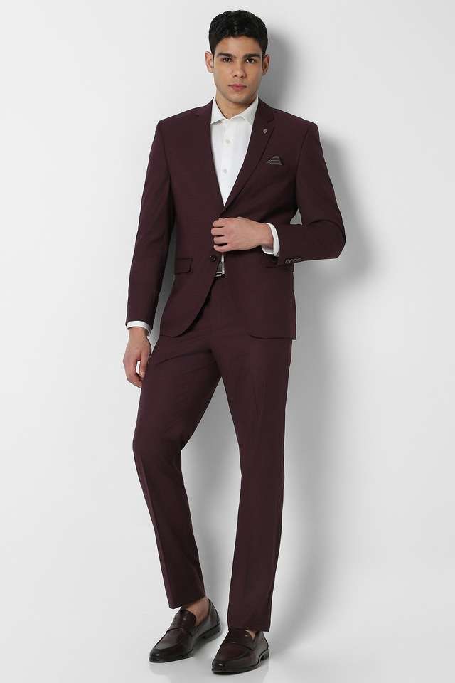 Solid-Blended-Fabric-Slim-Fit-Men-s-Formal-Wear-Suit