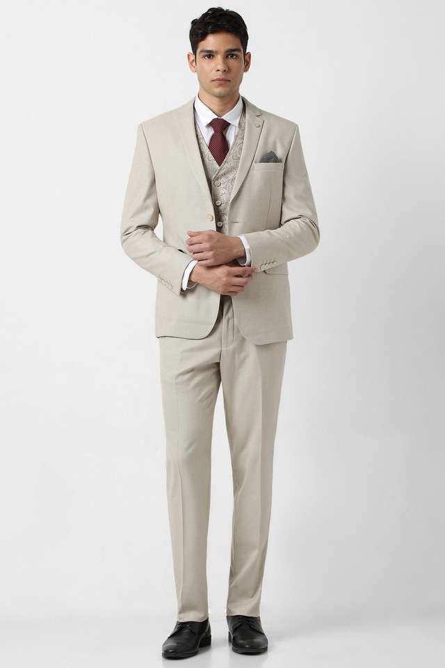 Textured-Blended-Fabric-Slim-Fit-Men-s-Formal-Wear-Suit