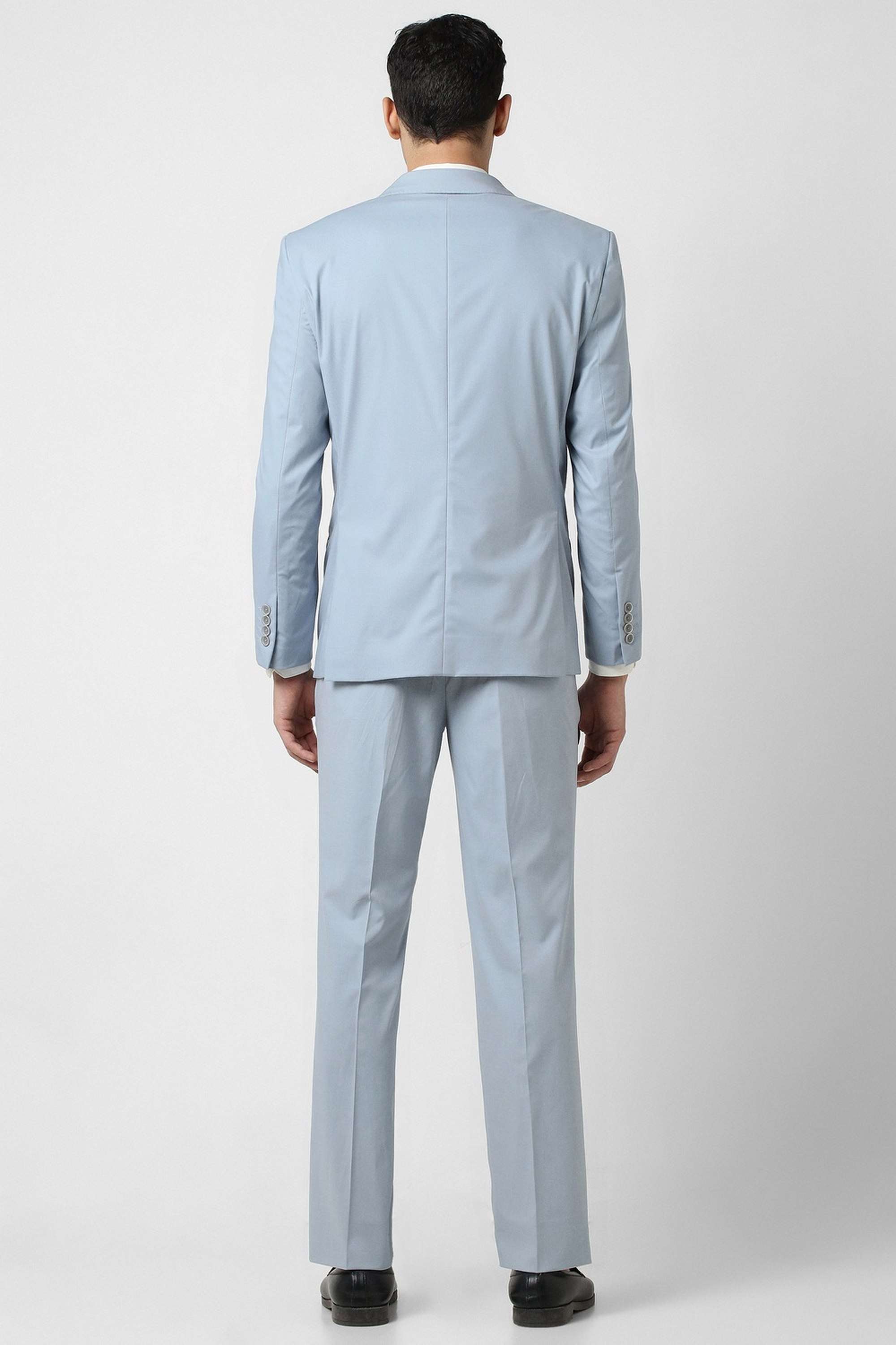 Solid-Polyester-Blend-Slim-Fit-Men-s-Formal-Suit