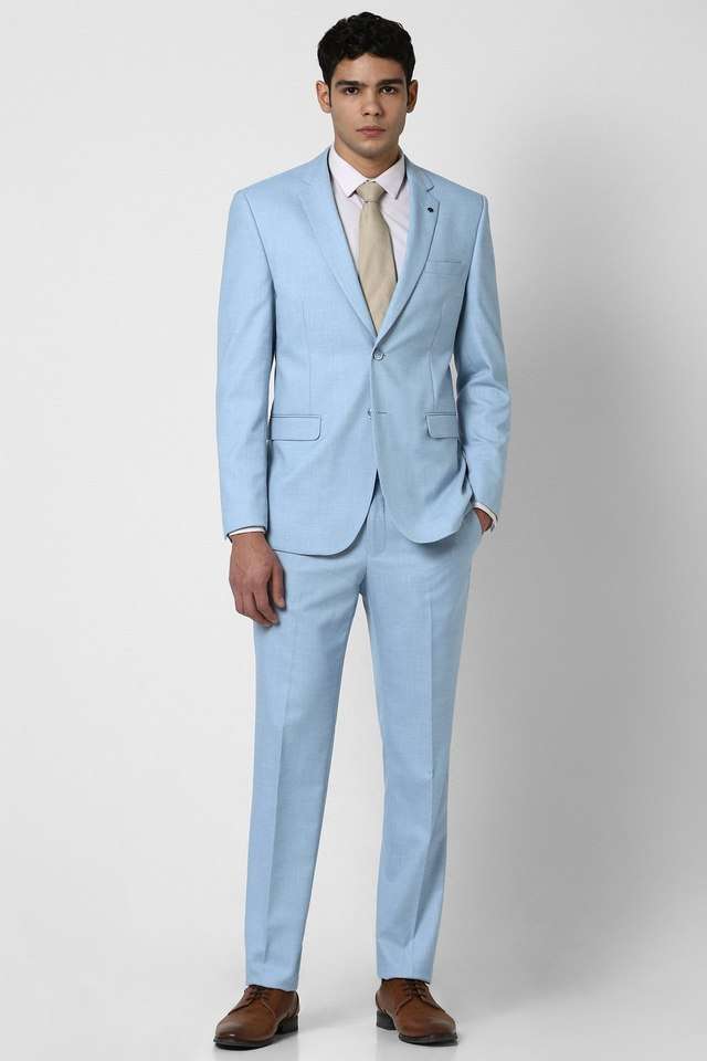 Solid-Blended-Fabric-Slim-Fit-Men-s-Formal-Wear-Suit