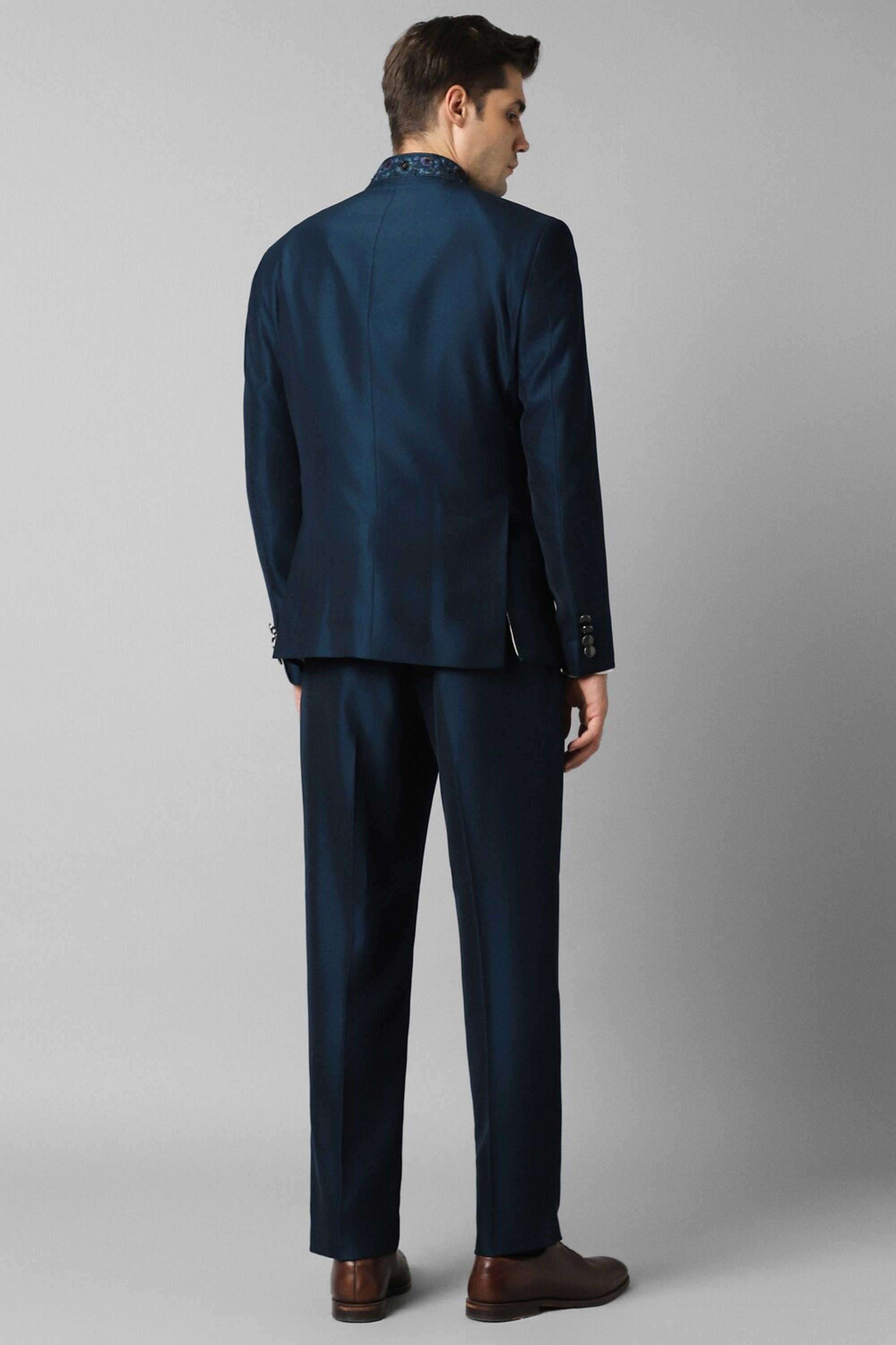 Textured-Polyester-Viscose-Slim-Fit-Men-s-Formal-Wear-Suit