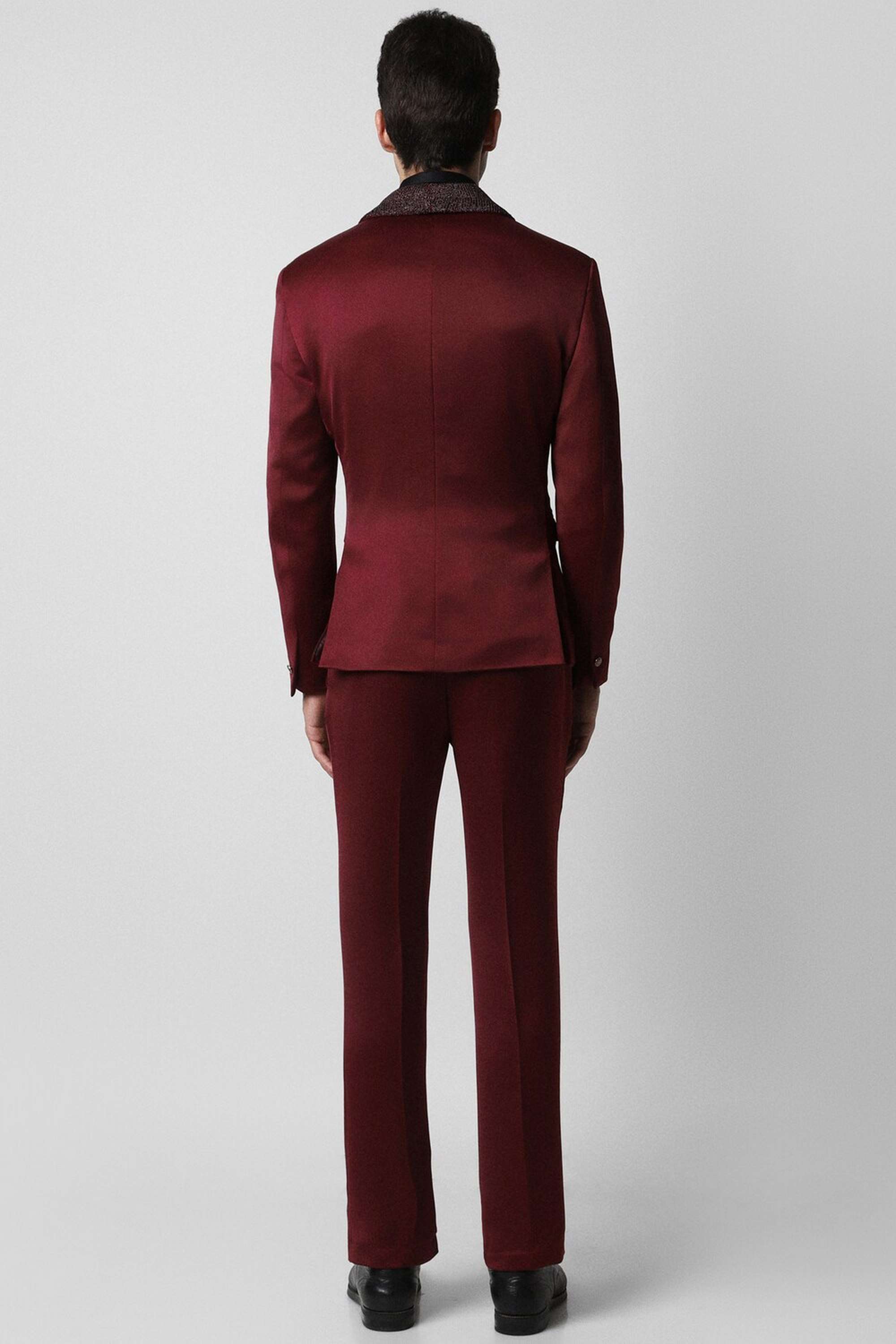 Solid-Polyester-Skinny-Fit-Men-s-Formal-Suit