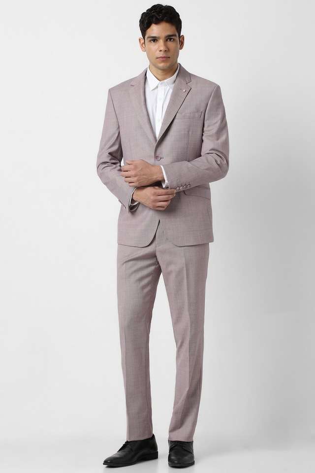 Solid-Blended-Fabric-Slim-Fit-Men-s-Formal-Wear-Suit