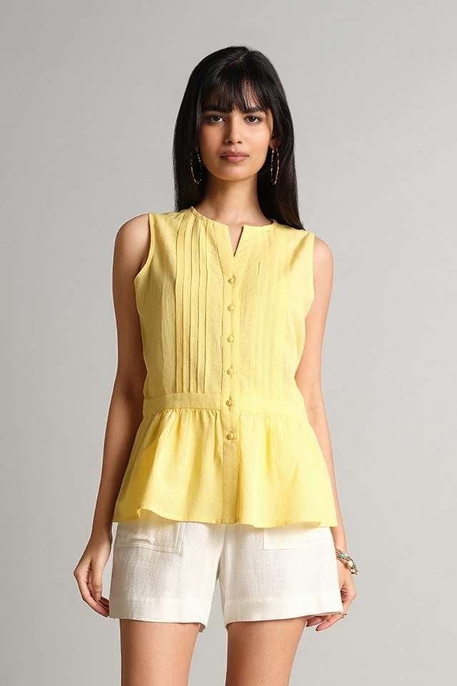 and Solid Rayon Round Neck Women's Top-picture-13