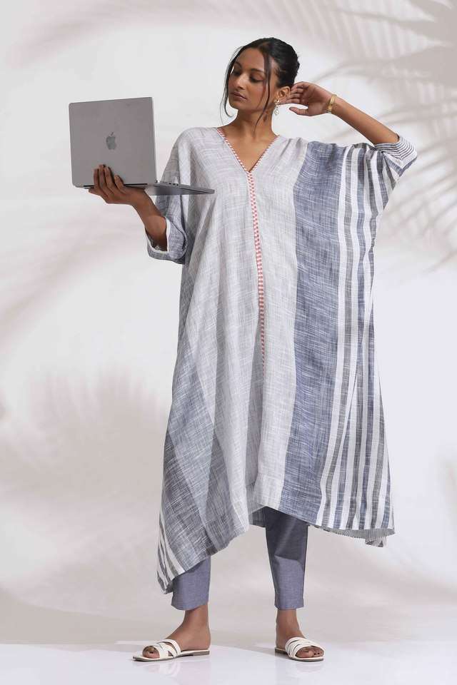 Stripes-Cotton-Relaxed-Fit-Women-s-Kurta-Set