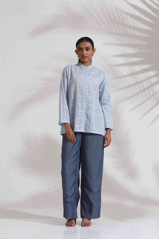 Checks-Cotton-Collared-Women-s-Co-Ord-Set