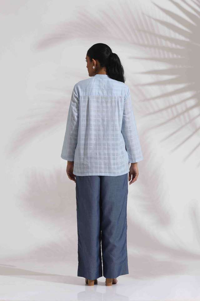 Checks-Cotton-Collared-Women-s-Co-Ord-Set