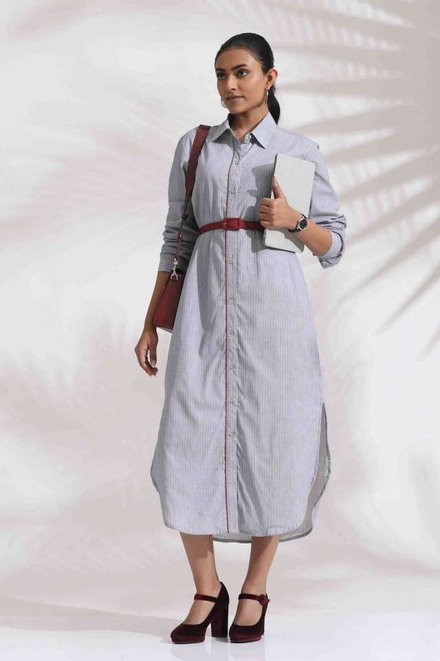 Stripes-Cotton-Collared-Women-s-Ethnic-Dress