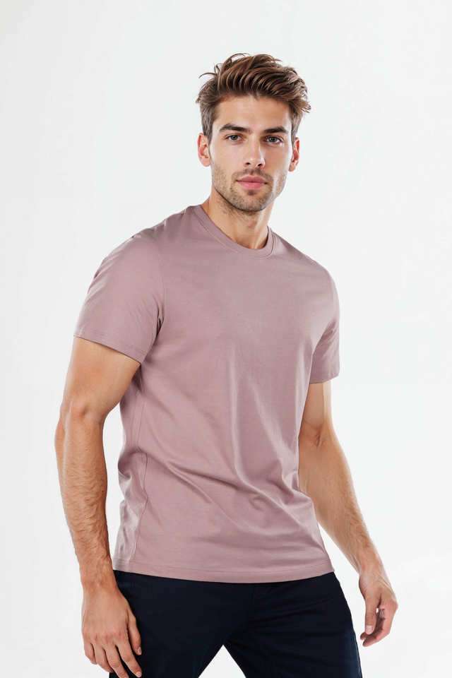 Solid-Cotton-Round-Neck-Men-s-T-Shirt