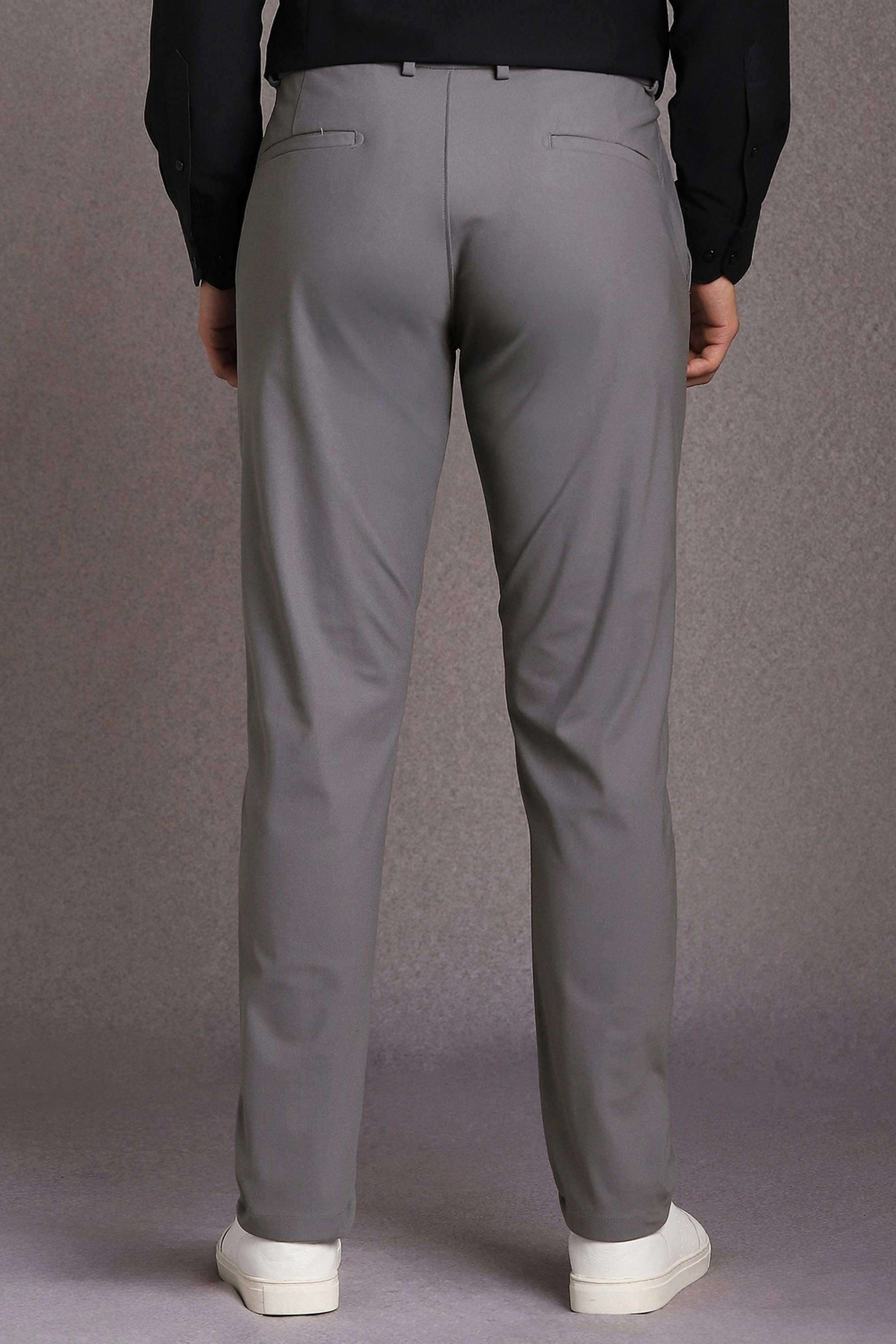 Textured-Polyester-Blend-Regular-Fit-Men-s-Formal-Wear-Trousers