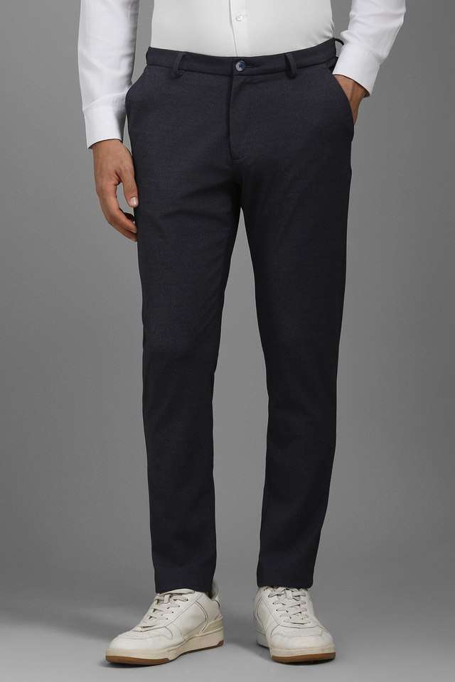Solid-Blended-Fabric-Slim-Fit-Men-s-Formal-Wear-Trousers