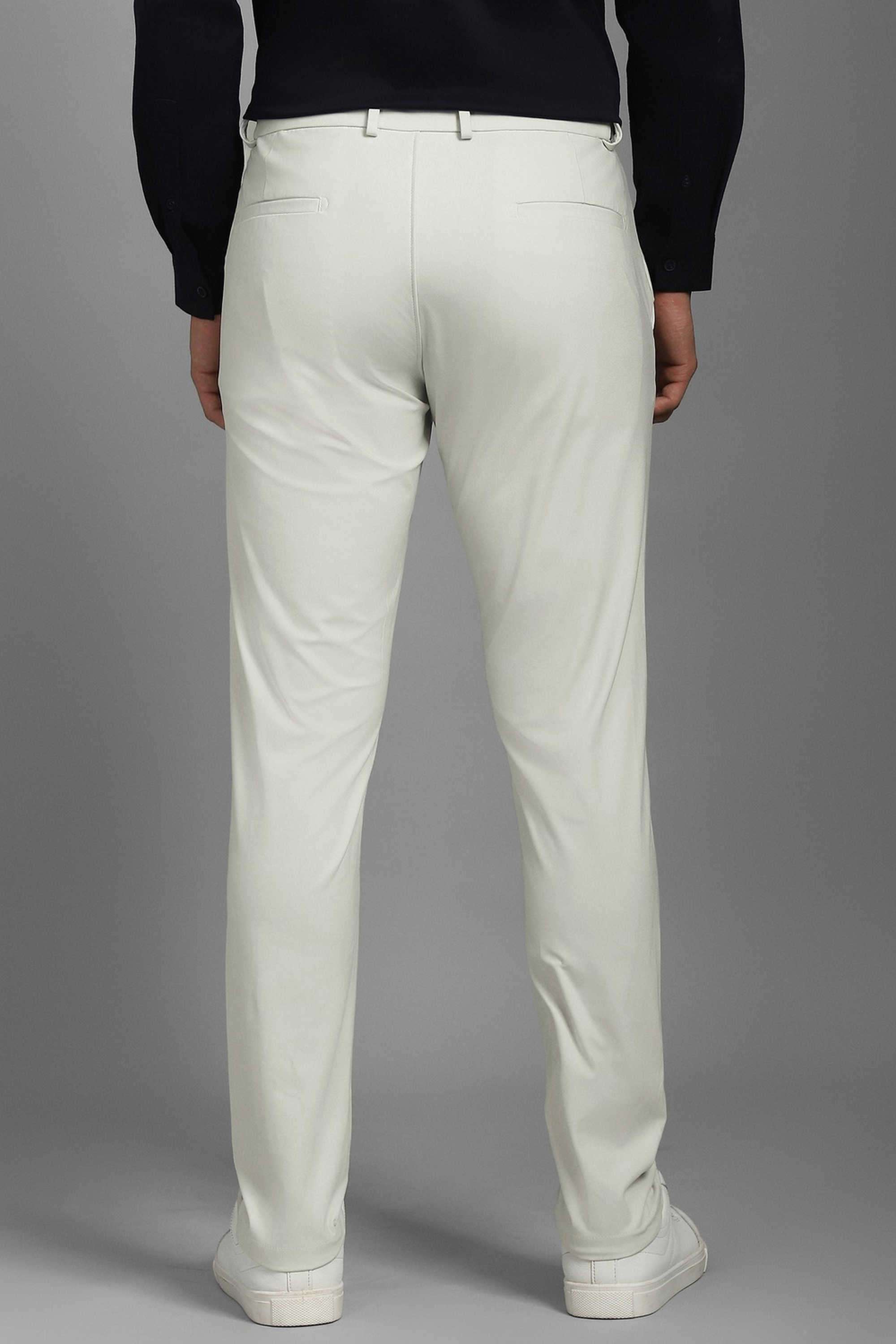 Solid-Polyester-Blend-Relaxed-Fit-Men-s-Formal-Wear-Trousers