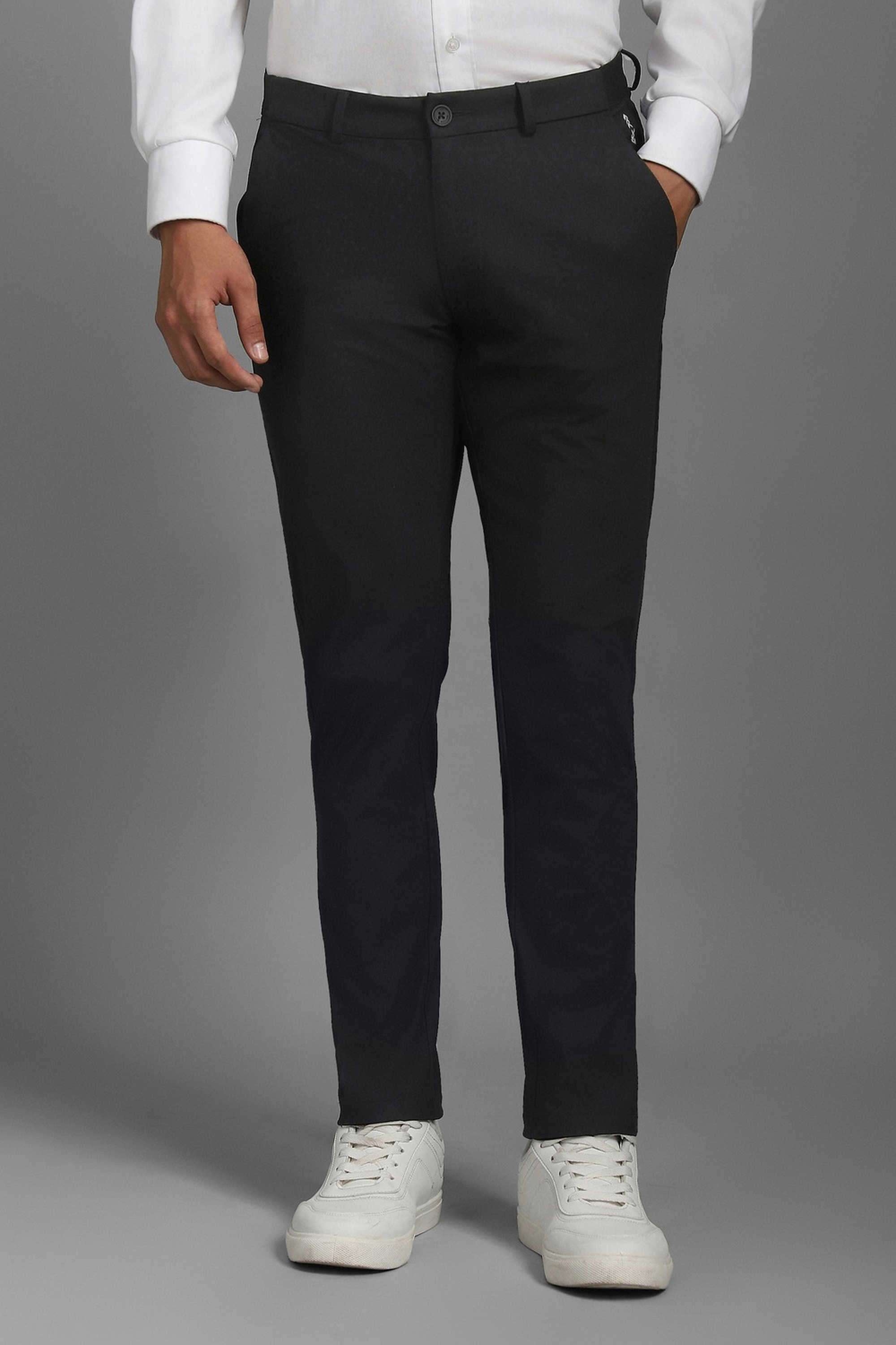 Textured-Polyester-Blend-Relaxed-Fit-Men-s-Formal-Wear-Trousers