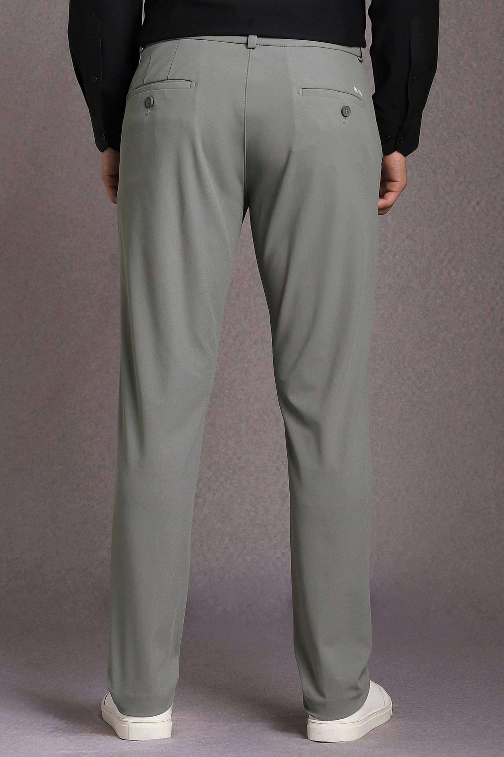 Solid-Polyester-Regular-Fit-Men-s-Formal-Wear-Trousers