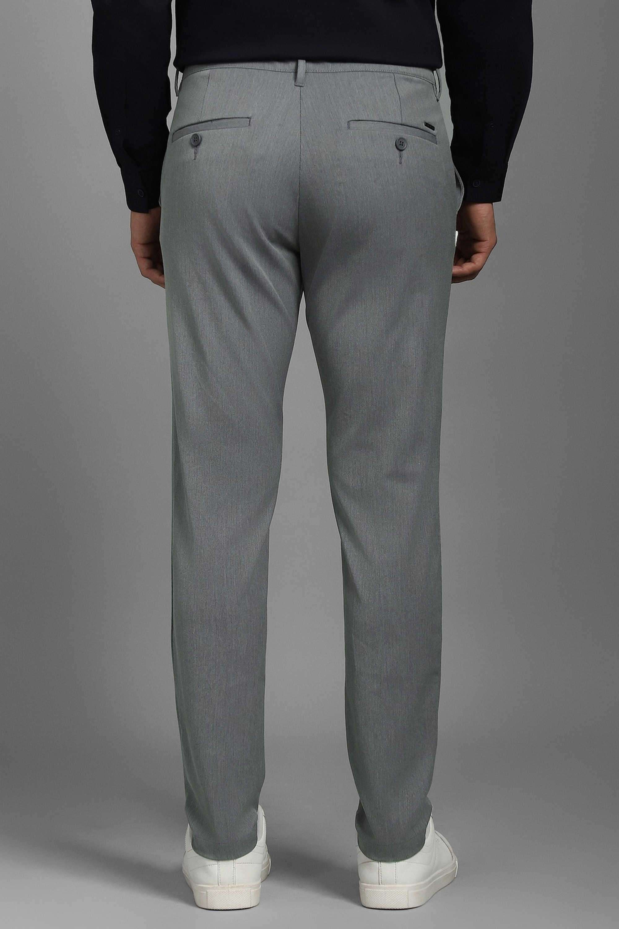 Solid-Polyester-Viscose-Tapered-Fit-Men-s-Formal-Wear-Trousers