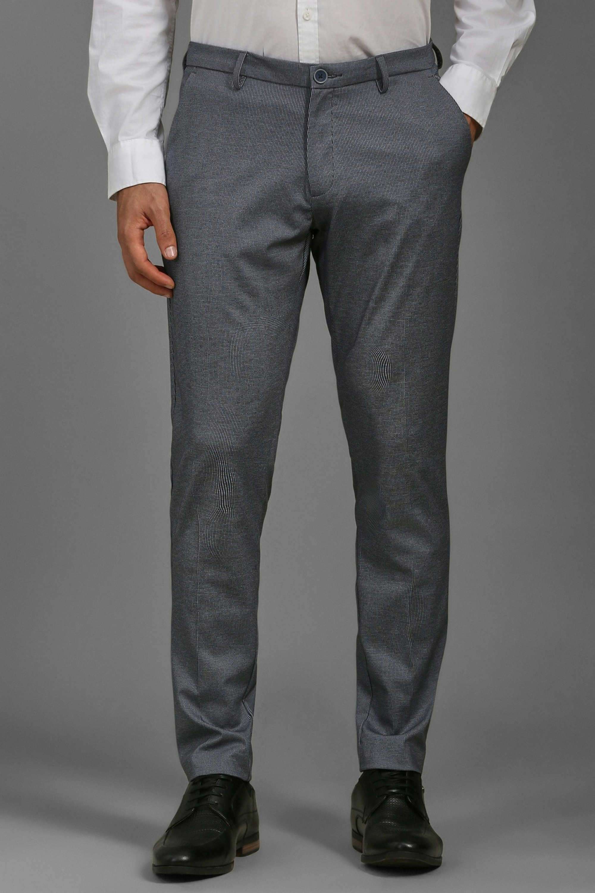 Printed-Polyester-Viscose-Tapered-Fit-Men-s-Formal-Wear-Trousers