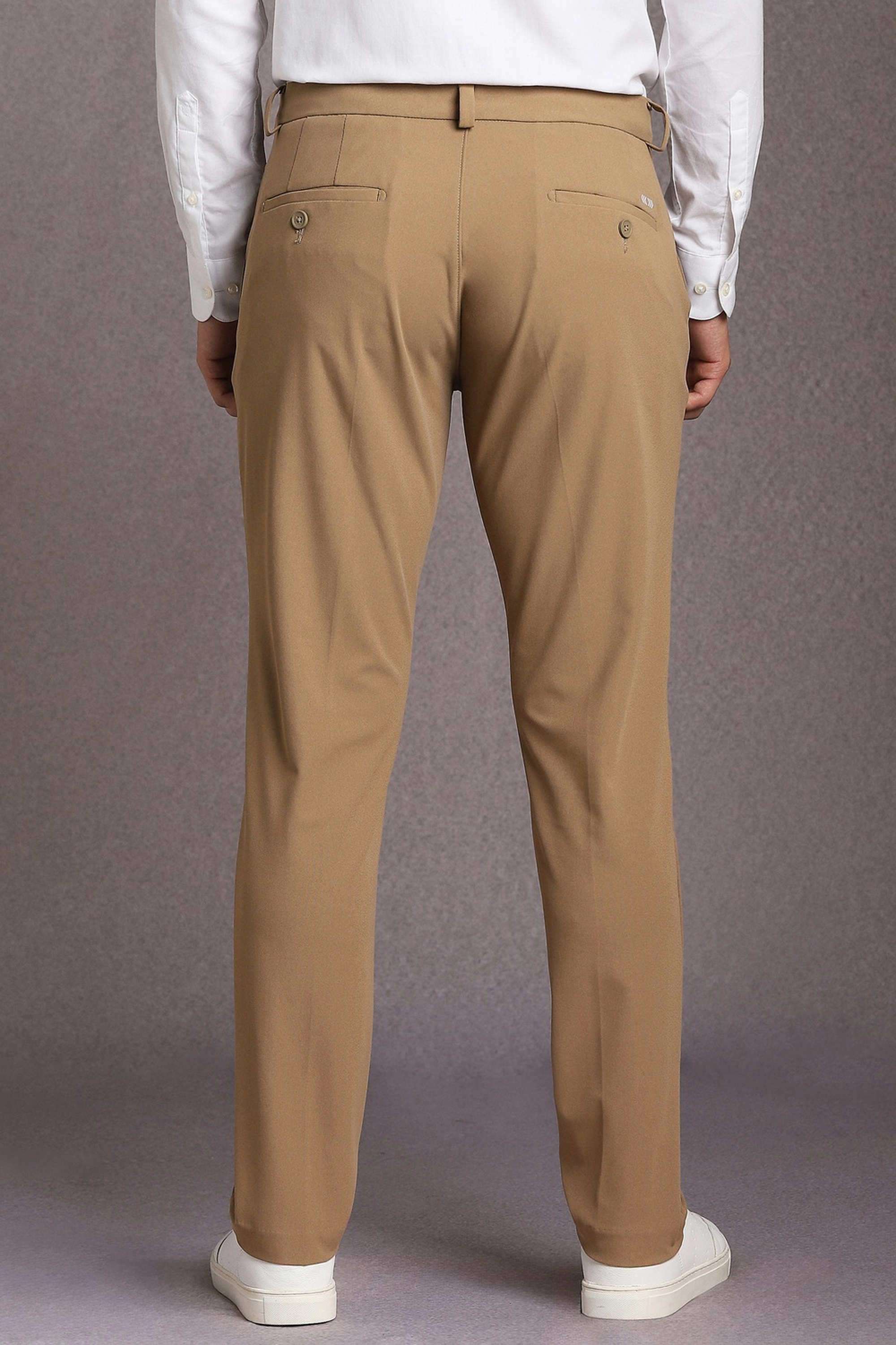 Solid-Polyester-Regular-Fit-Men-s-Formal-Wear-Trousers