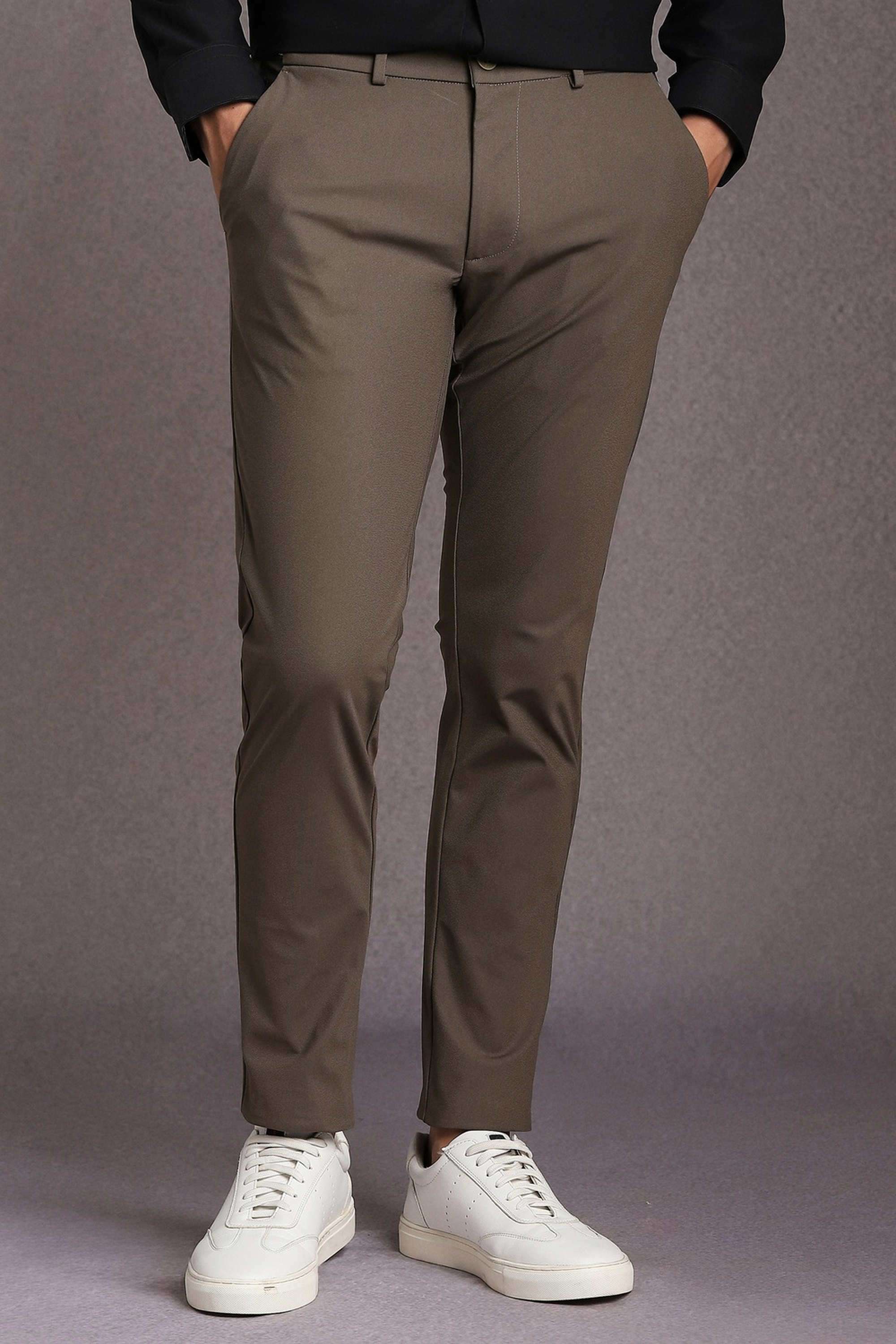 Textured-Polyester-Blend-Regular-Fit-Men-s-Formal-Wear-Trousers