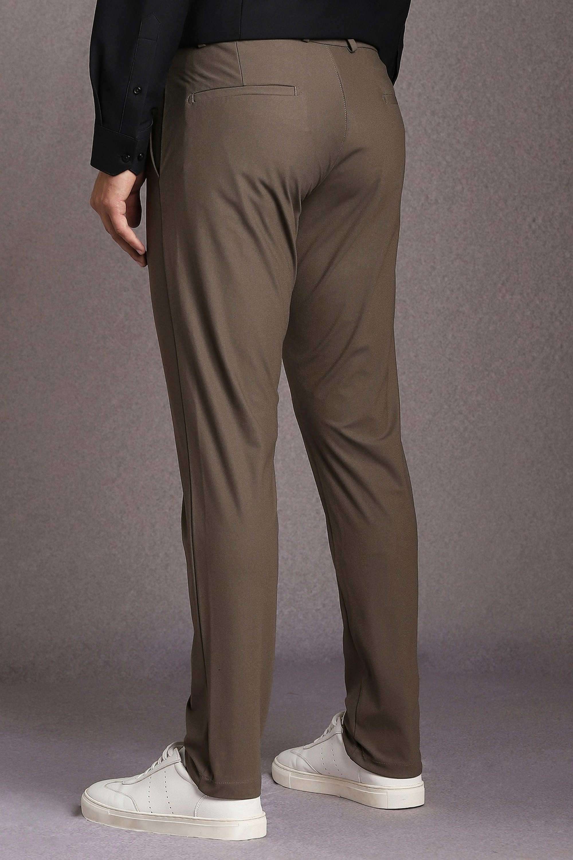 Textured-Polyester-Blend-Regular-Fit-Men-s-Formal-Wear-Trousers
