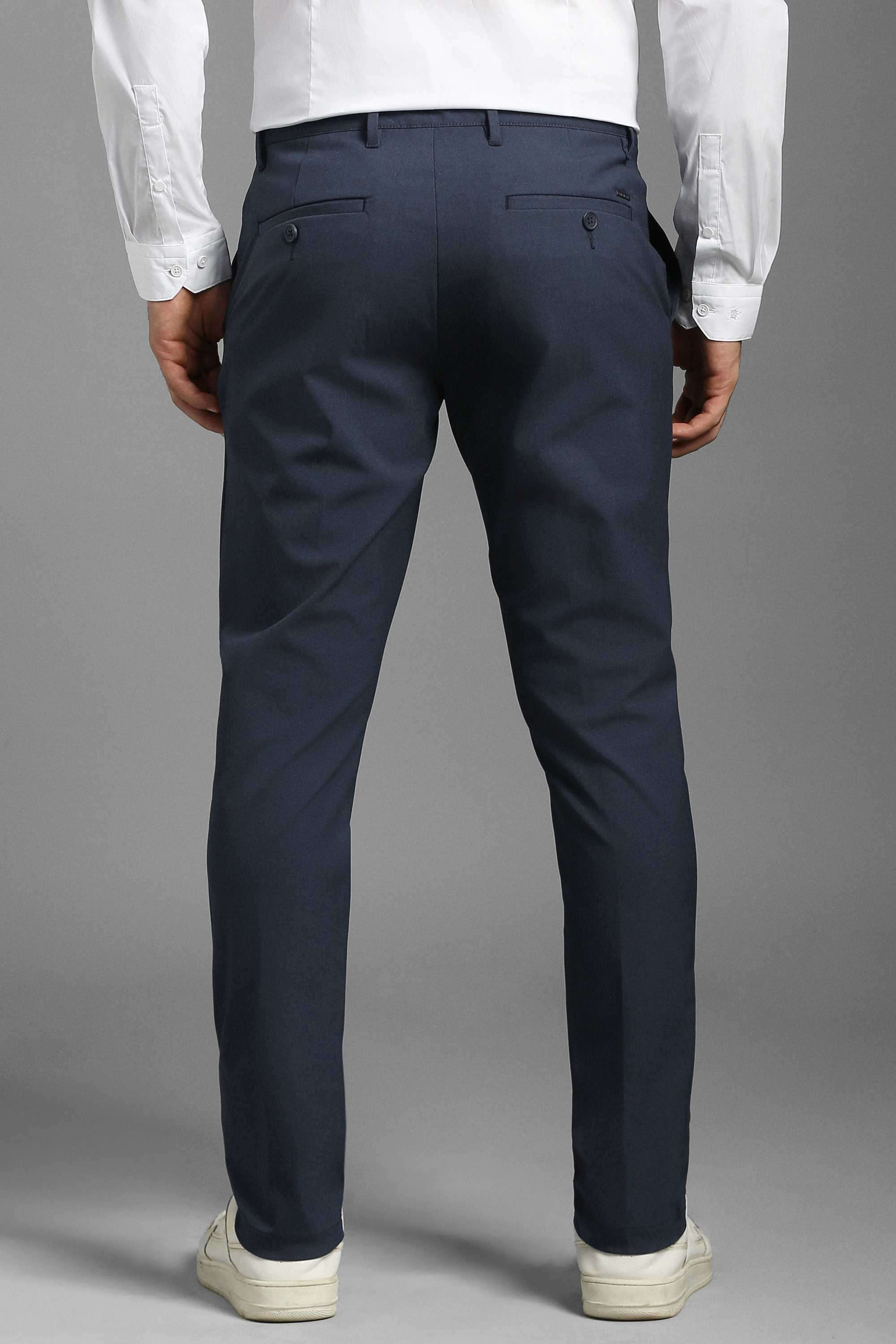 Solid-Blended-Fabric-Super-Skinny-Fit-Men-s-Formal-Wear-Trousers