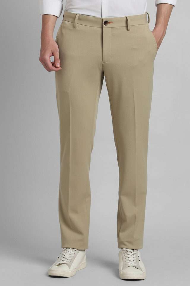 Solid-Blended-Fabric-Slim-Fit-Men-s-Casual-Wear-Trousers