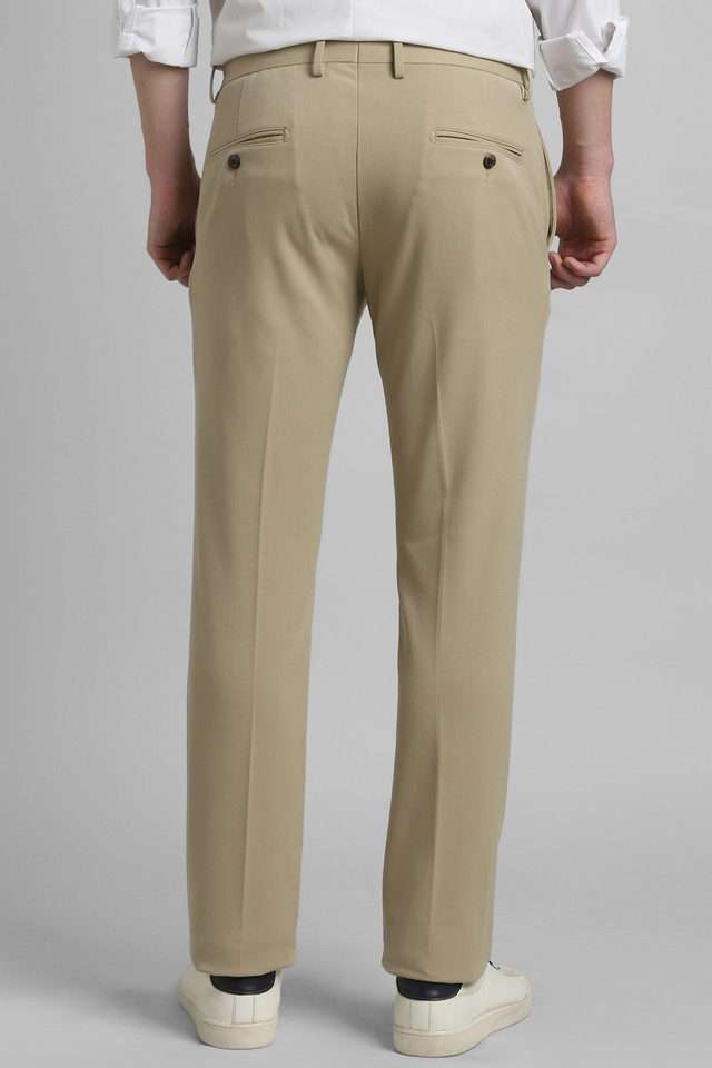 Solid-Blended-Fabric-Slim-Fit-Men-s-Casual-Wear-Trousers