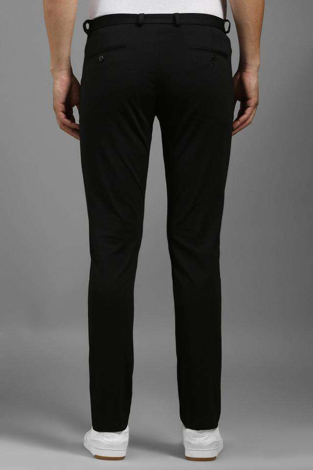 Solid-Blended-Fabric-Tapered-Fit-Men-s-Casual-Wear-Trousers