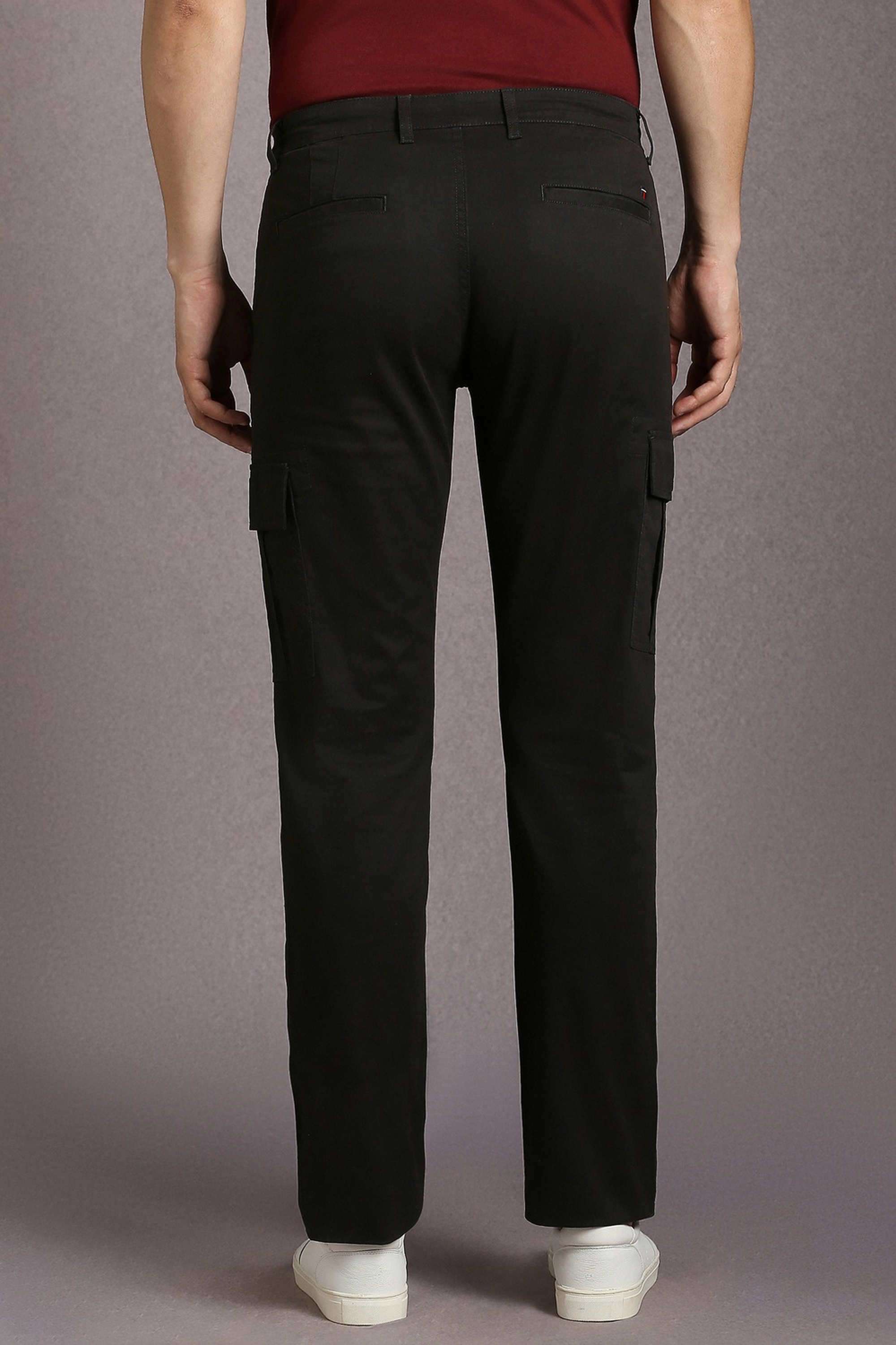 Solid-Cotton-Blend-Slim-Fit-Men-s-Casual-Wear-Trousers