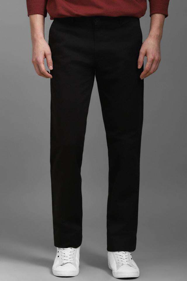Solid-Cotton-Blend-Slim-Fit-Men-s-Casual-Wear-Trousers