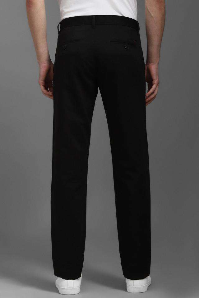 Solid-Cotton-Blend-Slim-Fit-Men-s-Casual-Wear-Trousers