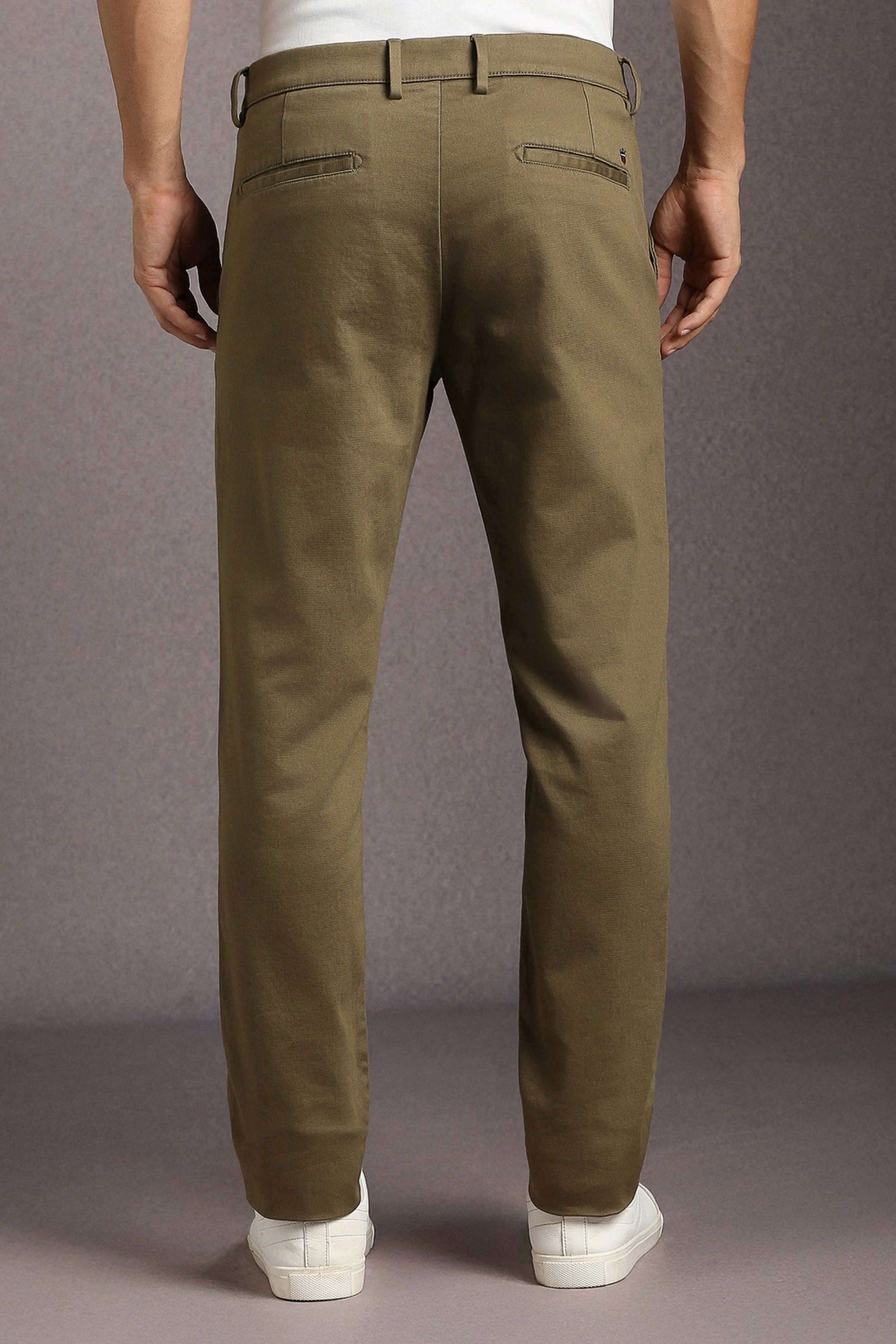 Solid-Cotton-Blend-Slim-Fit-Men-s-Casual-Wear-Trousers