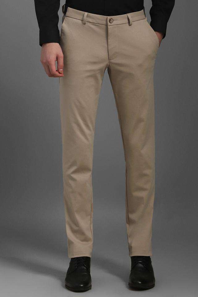 Solid-Cotton-Tapered-Fit-Men-s-Casual-Trousers