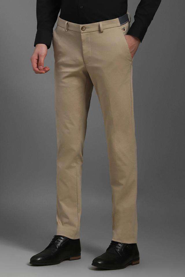 Solid-Cotton-Tapered-Fit-Men-s-Casual-Trousers