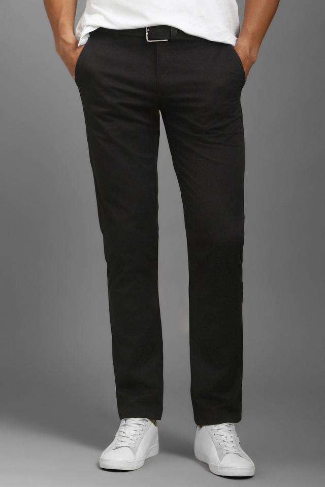 Solid-Cotton-Blend-Tapered-Fit-Men-Trousers