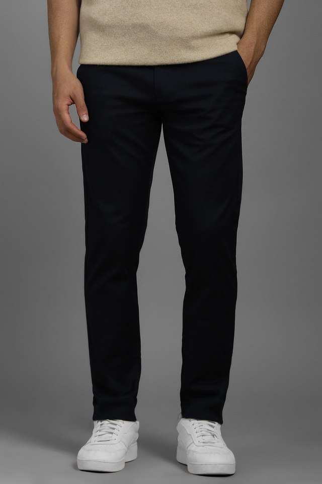 Solid-Cotton-Blend-Super-Slim-Fit-Men-s-Casual-Wear-Trousers