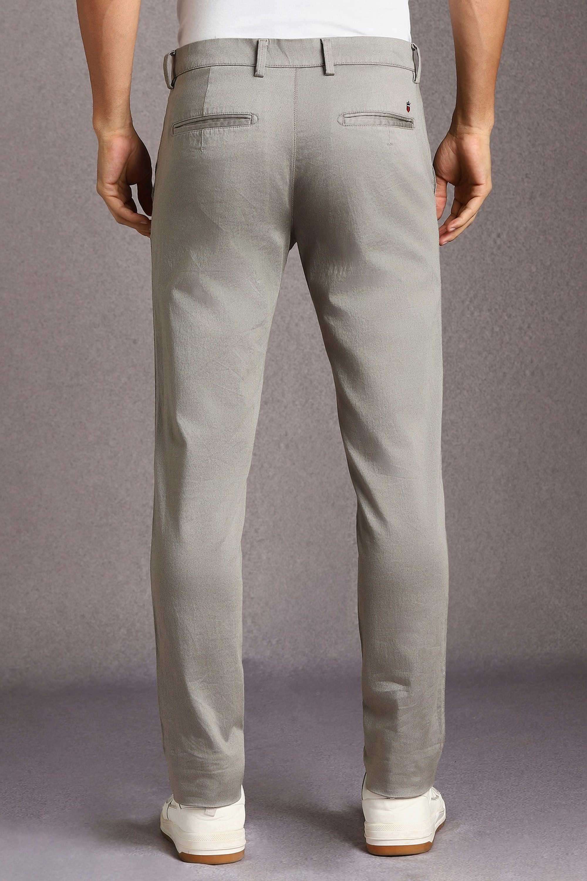 Solid-Cotton-Blend-Super-Slim-Fit-Men-s-Casual-Wear-Trousers