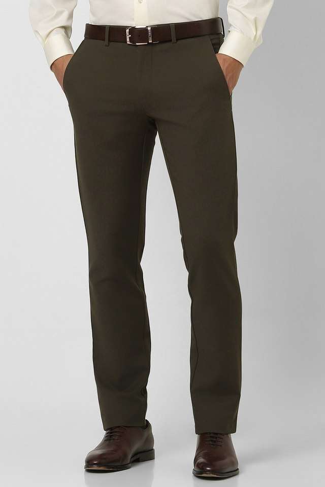 Solid-Cotton-Blend-Slim-Fit-Men-s-Formal-Wear-Trousers
