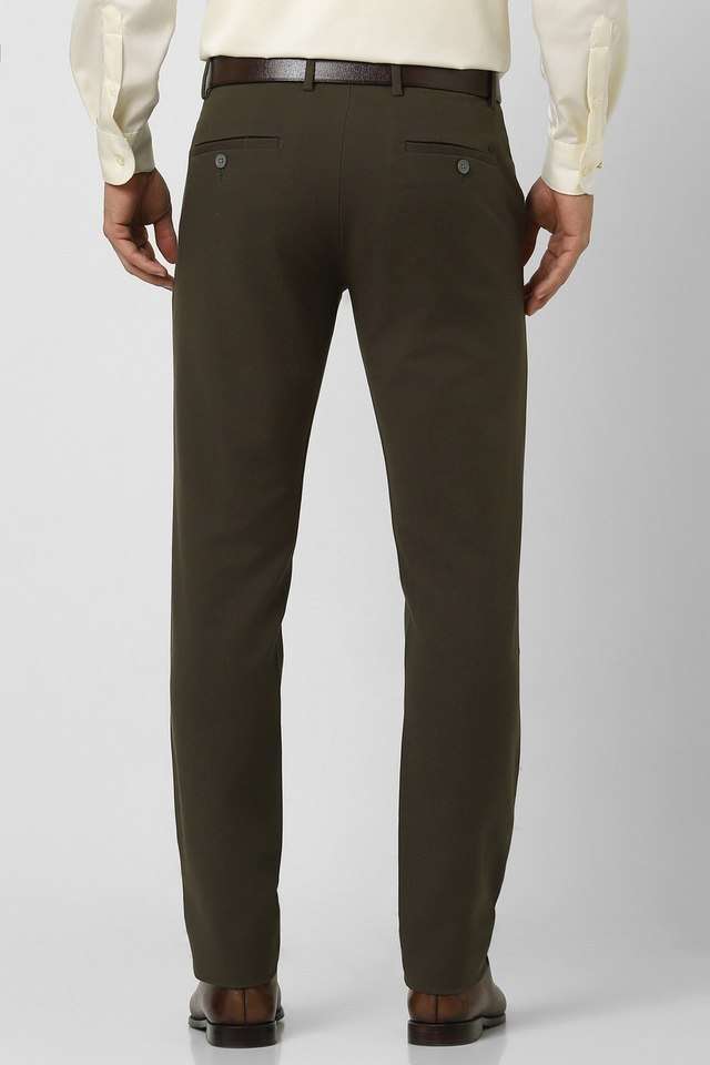Solid-Cotton-Blend-Slim-Fit-Men-s-Formal-Wear-Trousers