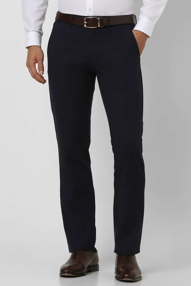 Solid-Cotton-Blend-Slim-Fit-Men-s-Formal-Wear-Trousers