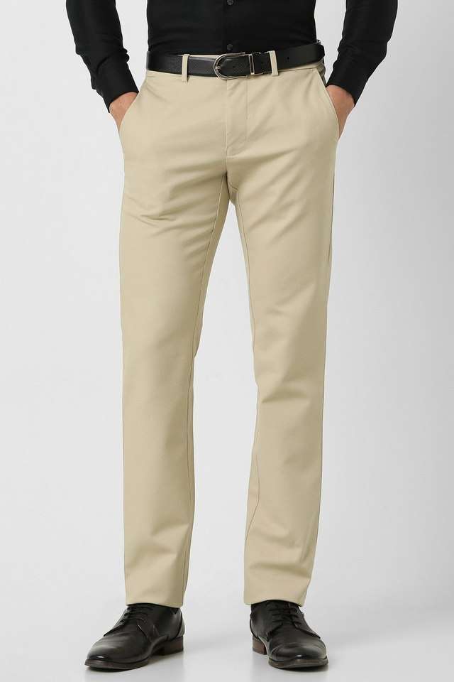 Solid-Cotton-Blend-Slim-Fit-Men-s-Formal-Wear-Trousers